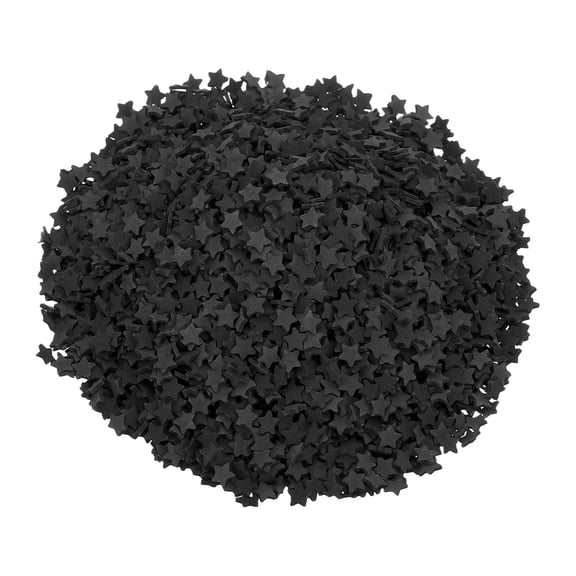 Uxcell Fake Sprinkles, 100G Star Resin Fake Candy Sugar Faux Sprinkles Polymer Clay Slices for Nail Art DIY Crafts Phone Case Shaker Card Filler, Black