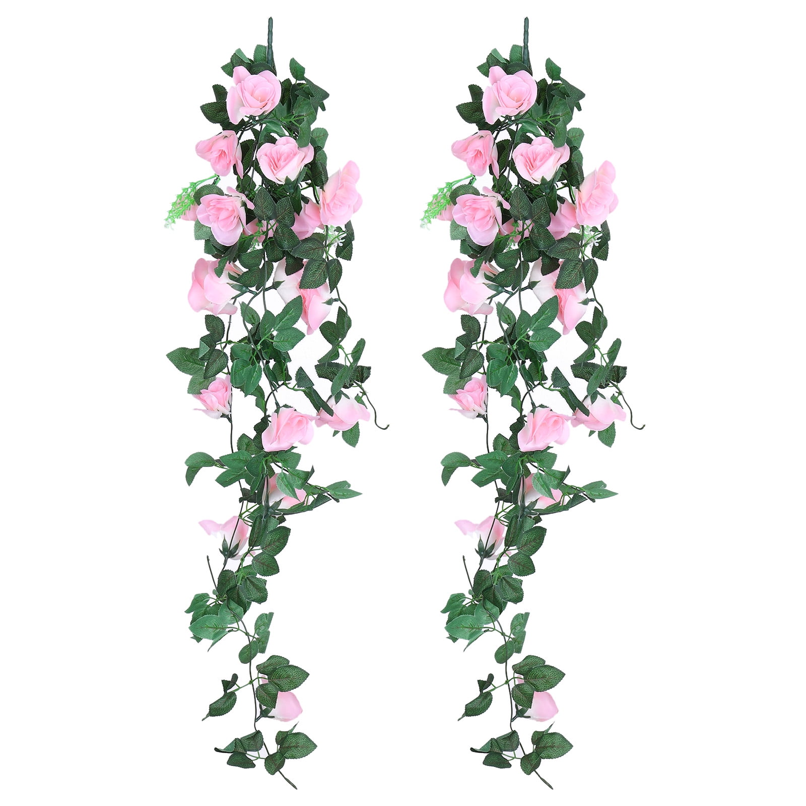 Uxcell Fake Vine Garland Flower Silk Artificial Rose Flowers 3.2FT