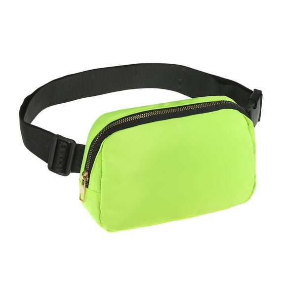Uxcell Fanny Pack, Waterproof Belt Bag Crossbody Bum Bag for Travel Workout, Fluorescent Green