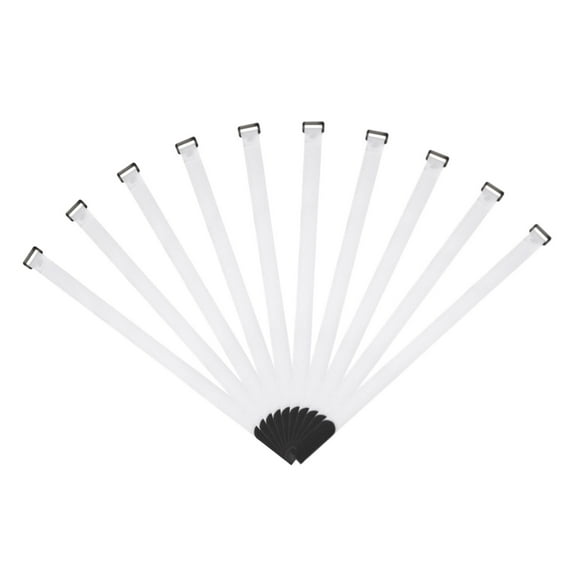 Uxcell Fastening Hook and Loop Cable Tie 21.6x0.7 Inch Reusable with Buckle Wire Strap for Cord Management White 10Pcs