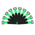 thumbnail image 1 of Uxcell Fastening Hook and Loop Cable Tie 6 Inch x 13/16 Inch Reusable with Buckle Green 10Pcs, 1 of 5