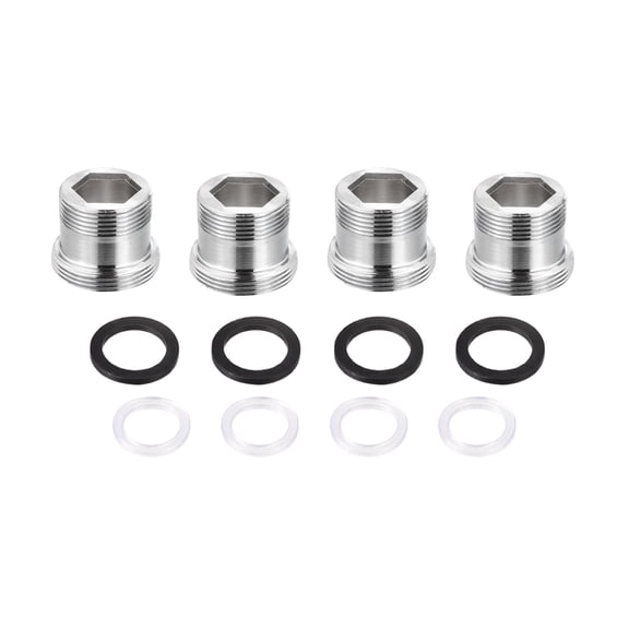 Uxcell Faucet Adapter, M19mmx6mm Male Thread to M22mmx5mm Male Thread Brass Tap Aerator Connector, 4Pack