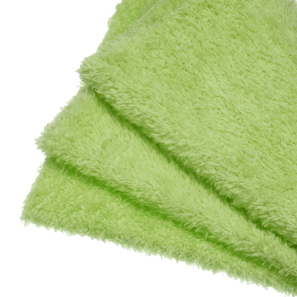 Uxcell Faux Fur Fabric, 20" x 20" Polyester Curly Plush Fabrics Fluffy Blanket Material Fitting for DIY Sewing Crafts Stuffed Animals Pillows Pet Furniture, Fruit Green