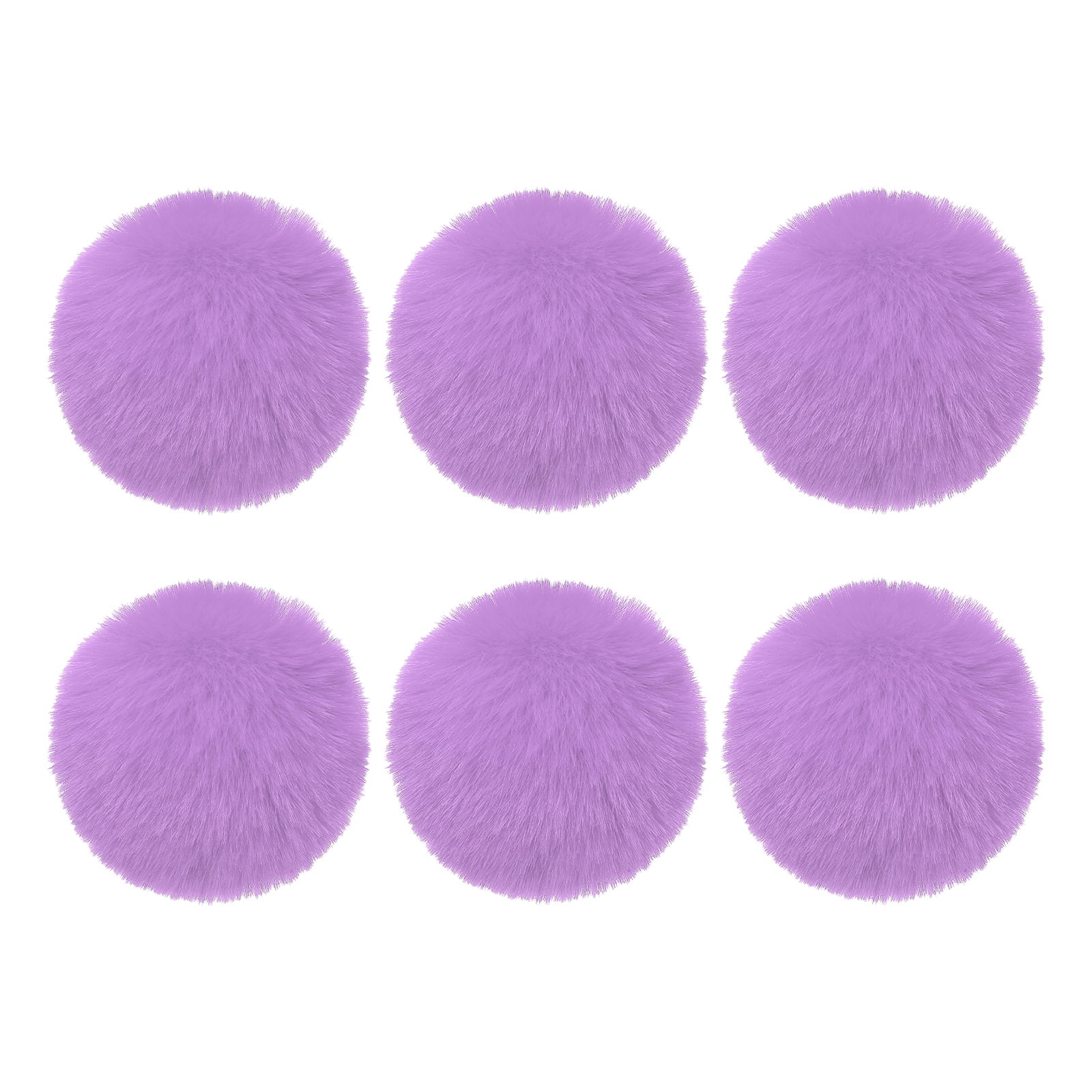 Uxcell Faux Fur Pom Poms for Hats, 6 Pcs Fluffy Soft Fur Poms
