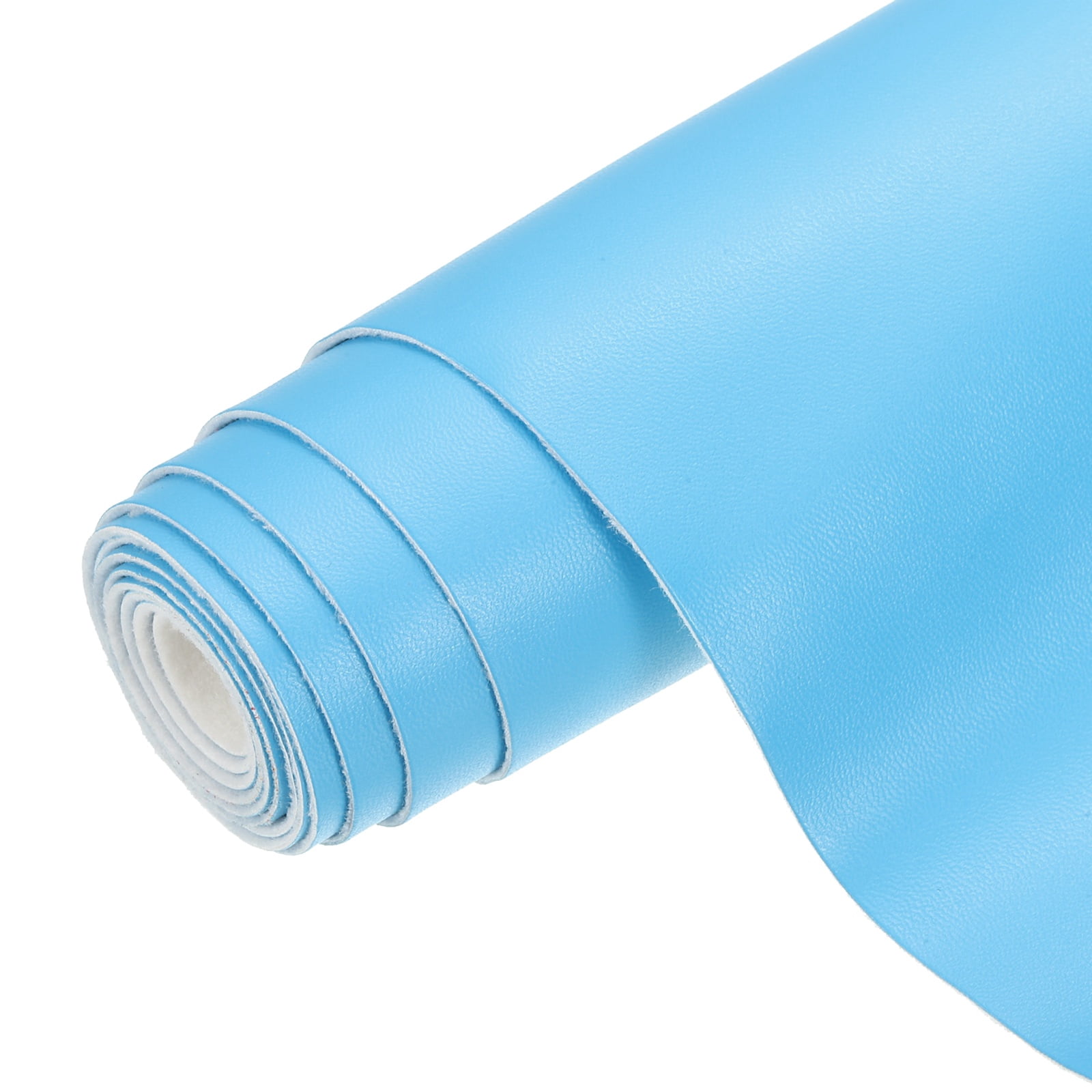 Uxcell Faux Leather 1 Yards Length 1mm Thick PU Leather for Sofa Bags DIY Crafts, Sky Blue