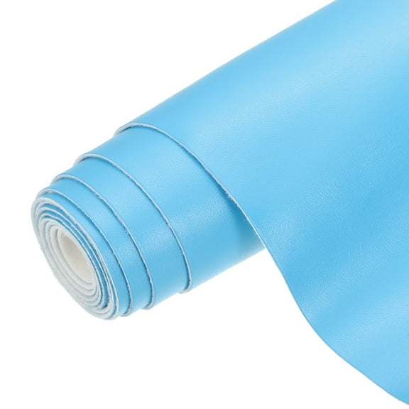 Uxcell Faux Leather 1 Yards Length 1mm Thick PU Leather for Sofa Bags DIY Crafts, Sky Blue