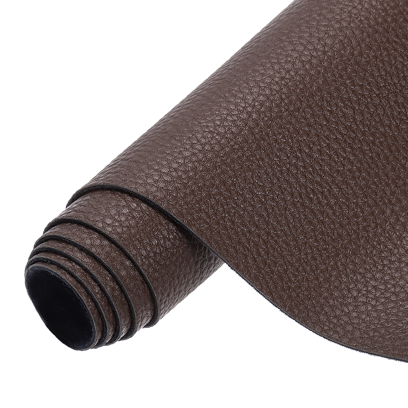 Uxcell Faux Leather Fabric Sheets, 54x36 Inch Waterproof Solid Soft PU Synthetic Leather Sheet for Upholstery Replacement Renovate Sofa Furniture Bag Crafts DIY Sewings(Brown)