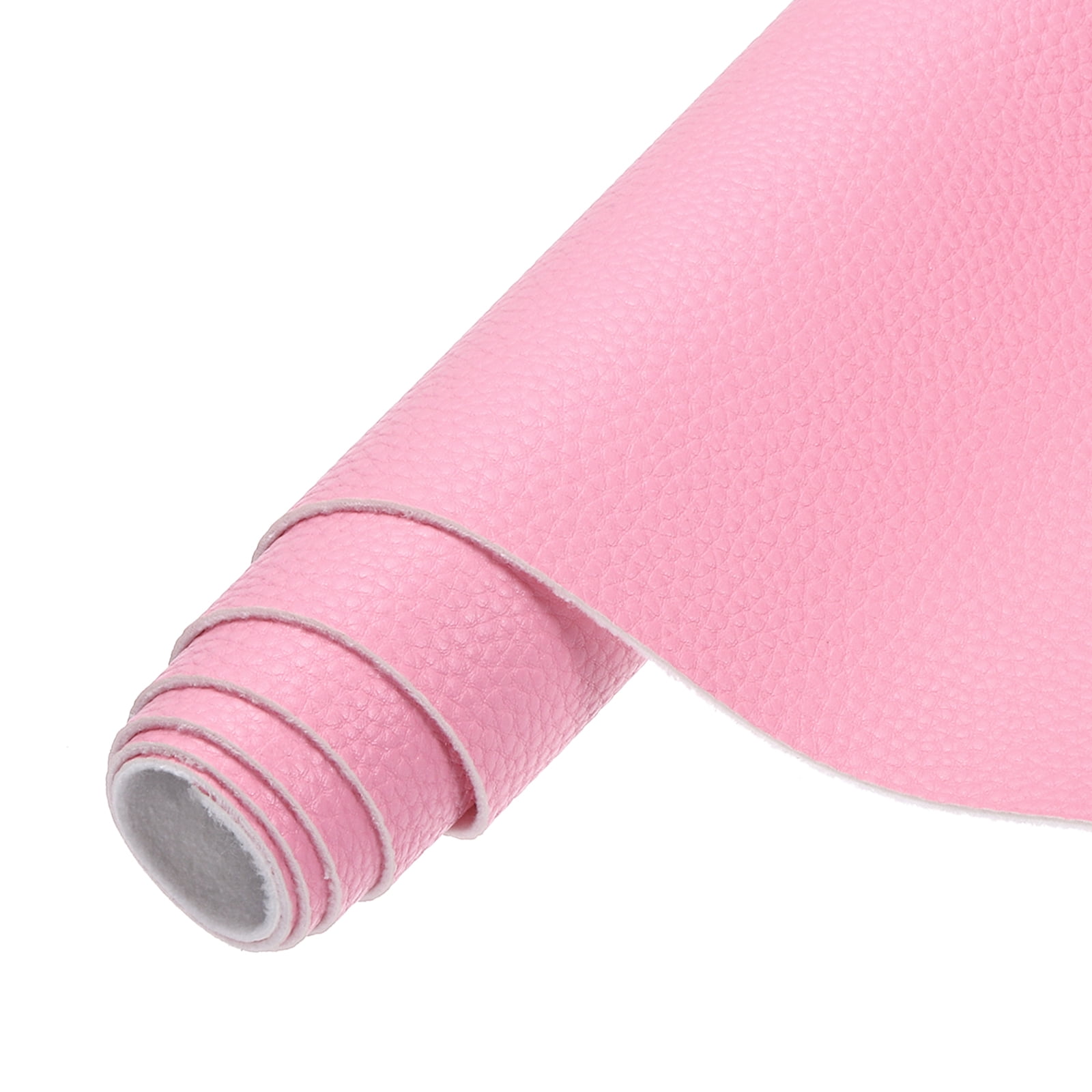 Uxcell Faux Leather Fabric Sheets, 54x36 Inch Waterproof Solid Soft PU Synthetic Leather Sheet for Upholstery Replacement Renovate Sofa Furniture Bag Crafts DIY Sewings(Pink)