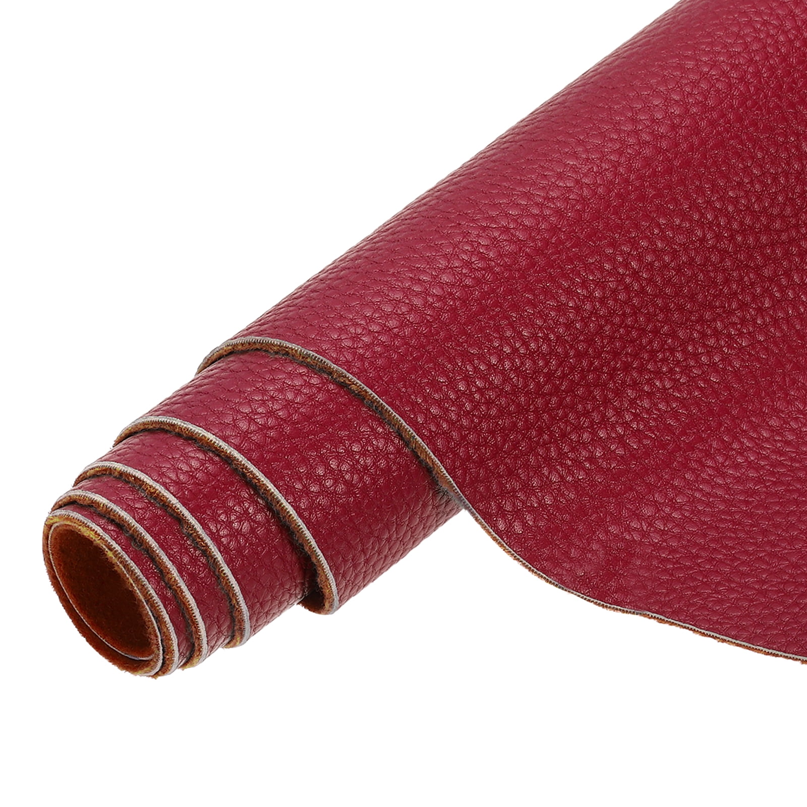 Uxcell Faux Leather Fabric Sheets, 54x36 Inch Waterproof Solid Soft PU Synthetic Leather Sheet for Upholstery Replacement Renovate Sofa Furniture Bag Crafts DIY Sewings(Wine Red)