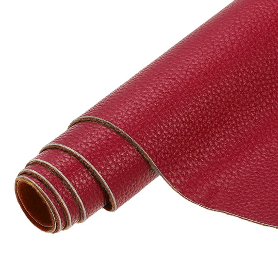 Uxcell Faux Leather Fabric Sheets, 54x36 Inch Waterproof Solid Soft PU Synthetic Leather Sheet for Upholstery Replacement Renovate Sofa Furniture Bag Crafts DIY Sewings(Red)