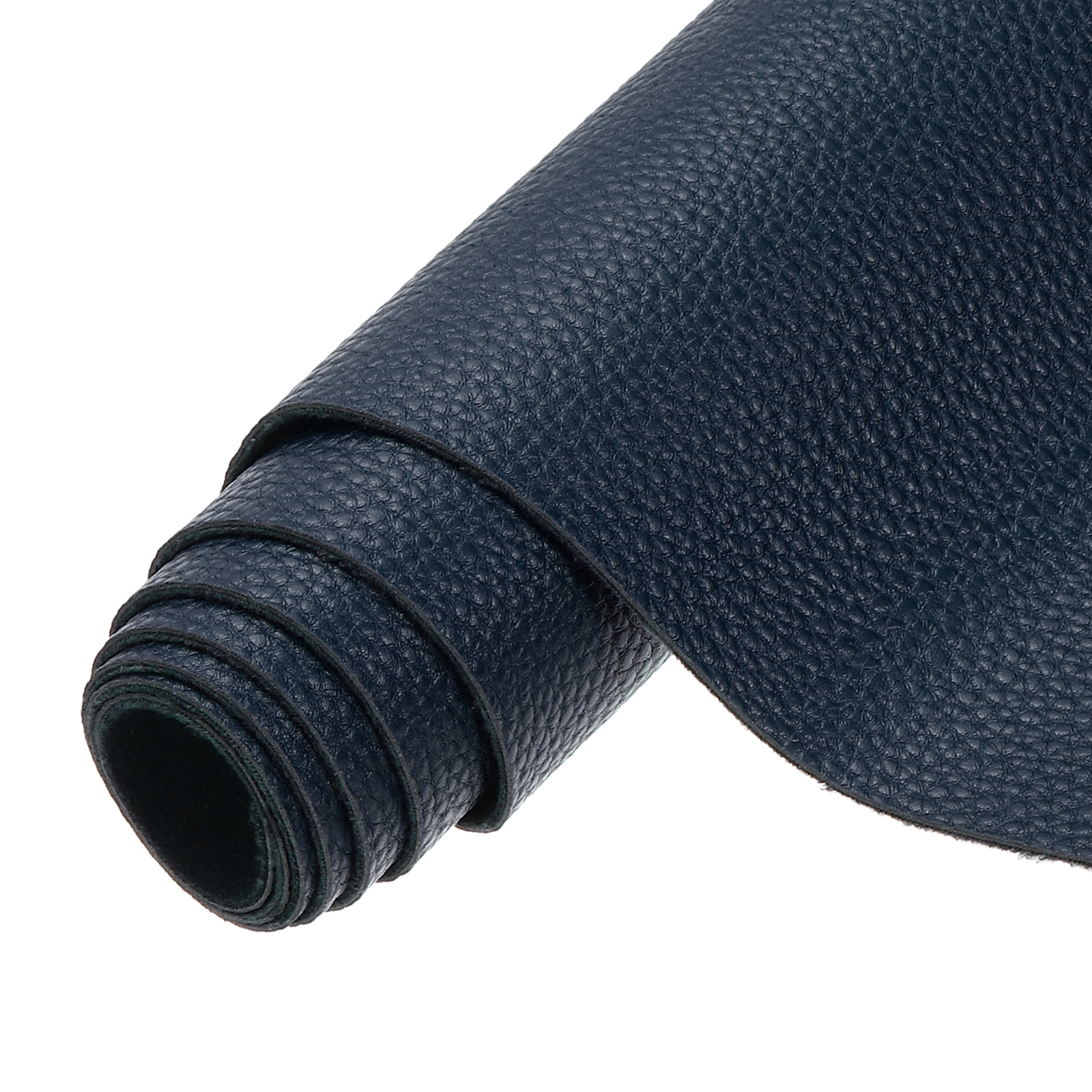 Uxcell Faux Leather Fabric Sheets, 54x36 Inch Waterproof Solid Soft PU Synthetic Leather Sheet for Upholstery Replacement Renovate Sofa Furniture Bag Crafts DIY Sewings(Dark Blue)