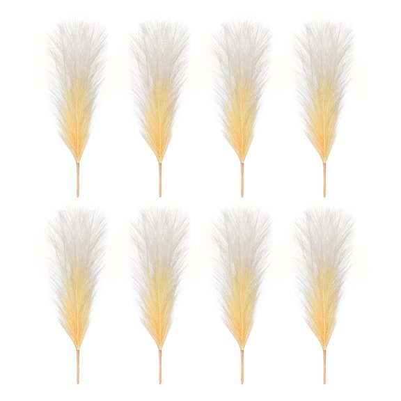 Uxcell Faux Pampas Grass Boho Decor for Home Decoration Artificial Tall Fluffy Stems Gradient Beige