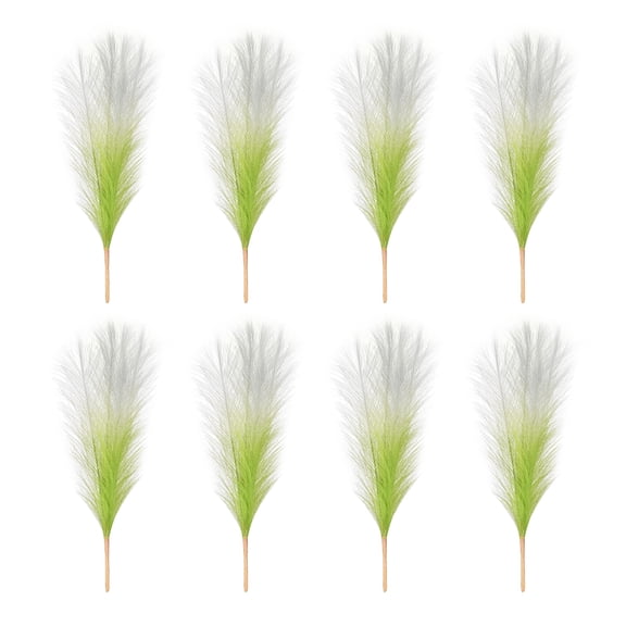 Uxcell Faux Pampas Grass Boho Decor for Home Decoration Artificial Tall Fluffy Stems Gradient Light Green