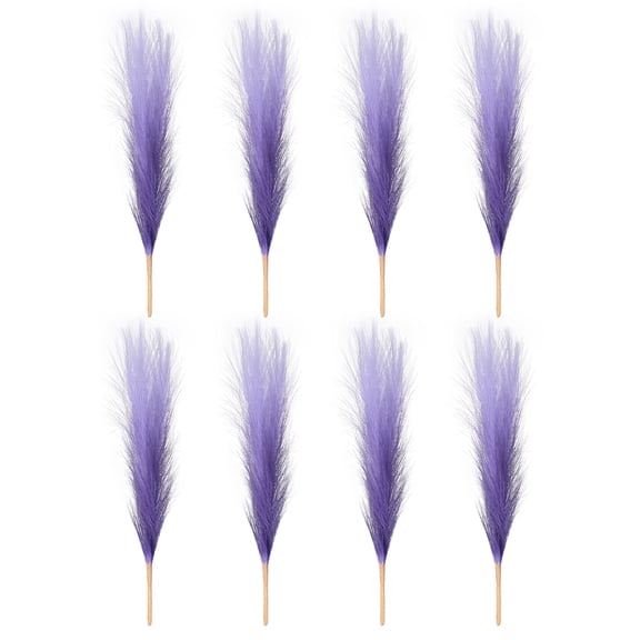 Uxcell Faux Pampas Grass Boho Decor for Home Decoration Artificial Tall Fluffy Stems Gradient Purple