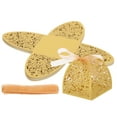 thumbnail image 1 of Uxcell Favor Boxes, Candy Party Gift Boxes for Wedding Mother's Day Easter Anniversary Christmas Celebration Gold, 1 of 6