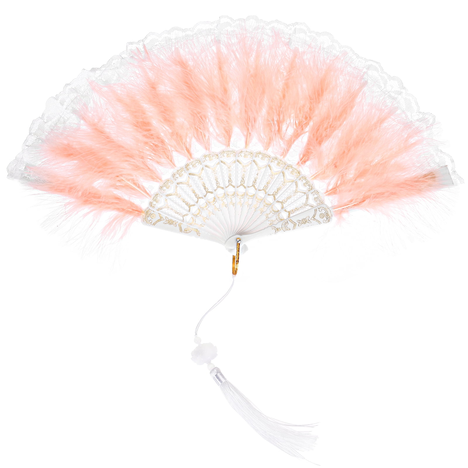Buy Marabou Feather Fan Available In Black White Red Fuchsia - Cappel's - Foto 3