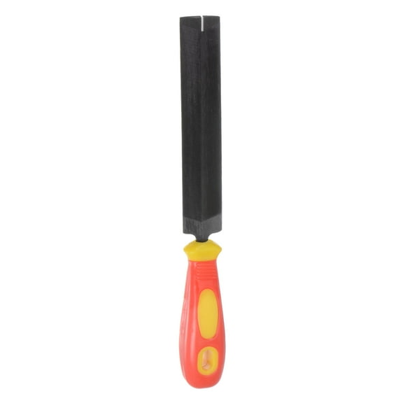 Uxcell Feather Shaped Taper Files 6" T12 Bearing Steel 260x28mm Length Cut Hand Rasp File with Plastic Handle
