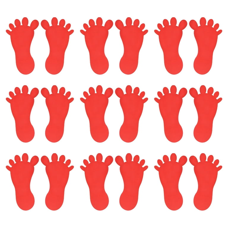 Uxcell Feet Spot Markers 4.72 x 9.45 Inch 9 Pair Foot Shaped Spot