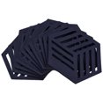 thumbnail image 1 of Uxcell Felt Coasters, Hexagon Mat Pad Coaster for Drink Cup Pot Bowl Vase, Dark Blue 12 Pack, 1 of 5