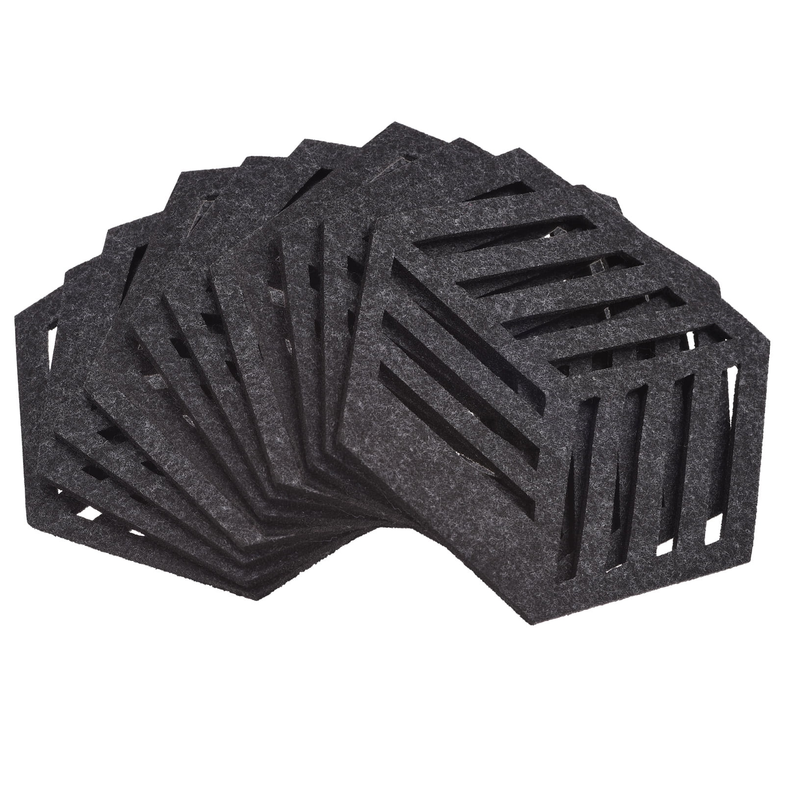 Uxcell Felt Coasters, Hexagon Mat Pad Coaster for Drink Cup Pot Bowl ...