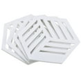 thumbnail image 1 of Uxcell Felt Coasters, Hexagon Mat Pad Coaster for Drink Cup Pot Bowl Vase, White 4 Pack, 1 of 5