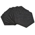 thumbnail image 1 of Uxcell Felt Coasters, Hexagonal Absorbent Pad Coaster for Drink Cup Pot Bowl Vase, Dark Grey 9 Pack, 1 of 5
