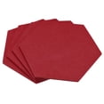 thumbnail image 1 of Uxcell Felt Coasters, Hexagonal Absorbent Pad Coaster for Drink Cup Pot Bowl Vase, Red 4 Pack, 1 of 5