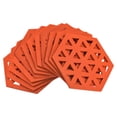 thumbnail image 1 of Uxcell Felt Coasters, Hexagonal Pad Coaster for Drink Cup Pot Bowl Vase, Orange 12 Pack, 1 of 5