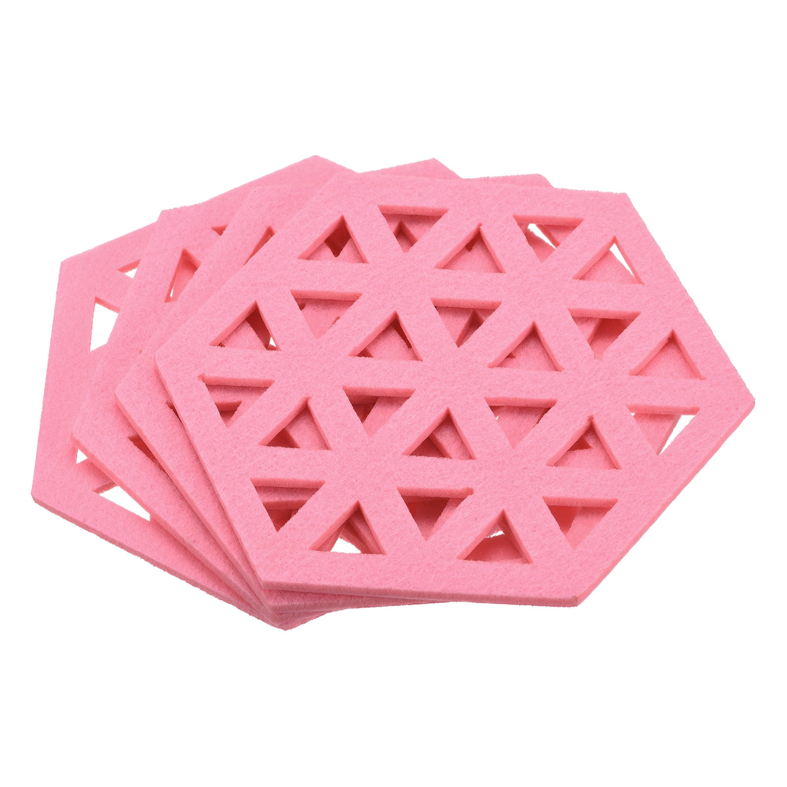 Uxcell Felt Coasters, Hexagonal Pad Coaster for Drink Cup Pot Bowl Vase ...