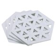 thumbnail image 1 of Uxcell Felt Coasters, Hexagonal Pad Coaster for Drink Cup Pot Bowl Vase, White 4 Pack, 1 of 5