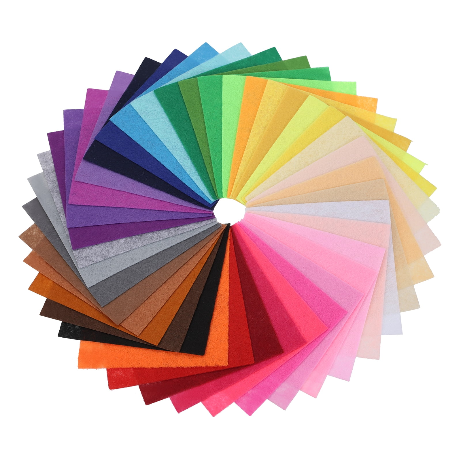 Uxcell Felt Fabric Sheets, 11.8" x 11.8" Assorted Colors Stiff Felt Sheets Squares Nonwoven Patchwork for Crafts DIY Sewing Projects Decoration (40 Color, Pack of 40)