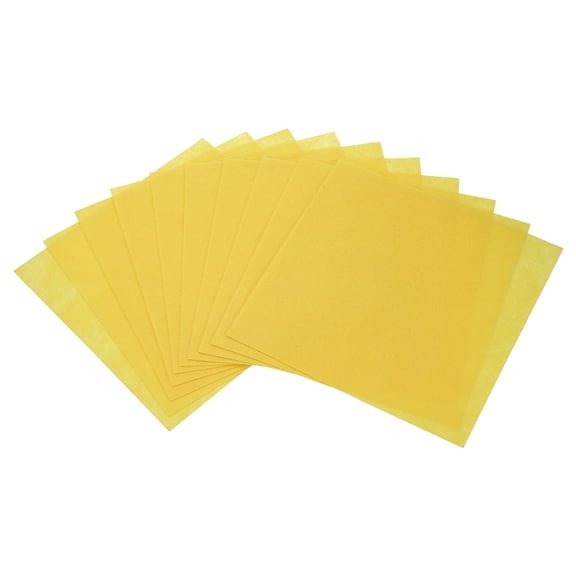 Uxcell Felt Fabric Sheets, 11.8" x 11.8" Stiff Felt Sheets Squares Nonwoven Patchwork for Crafts DIY Sewing Projects Decoration (Yellow, Pack of 10)