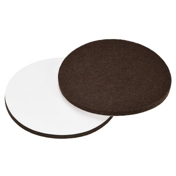 Uxcell Felt Furniture Pads 100mm Dia Self-stick Anti-scratch Floor Protector Brown 16 Pads