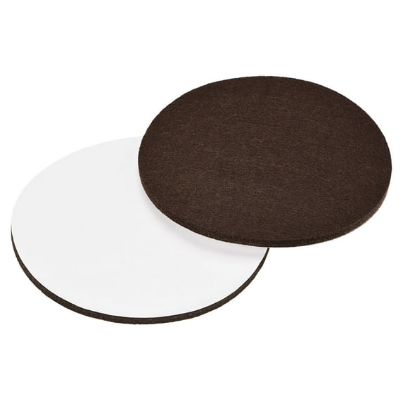 Uxcell Felt Furniture Pads 125mm Dia Self-stick Anti-scratch Floor Protector Brown 12 Pads