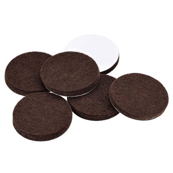 Uxcell Felt Furniture Pads 35mm Dia 5mm Thick Self Adhesive Floor Protectors, Brown 80Pcs