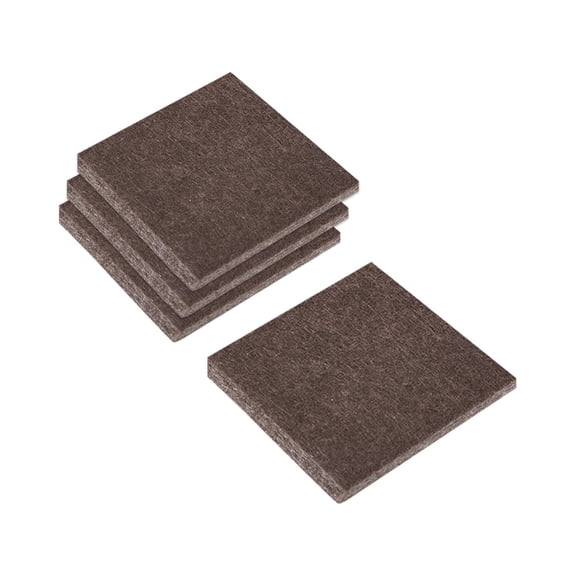 Uxcell Felt Furniture Pads, 38x38mm Self Adhesive Square Floor Protector Brown 10Pack