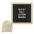 thumbnail image 1 of Uxcell Felt Letter Board, 10x10" Black Brown Plastic Message Board, White Letter, 1 of 6