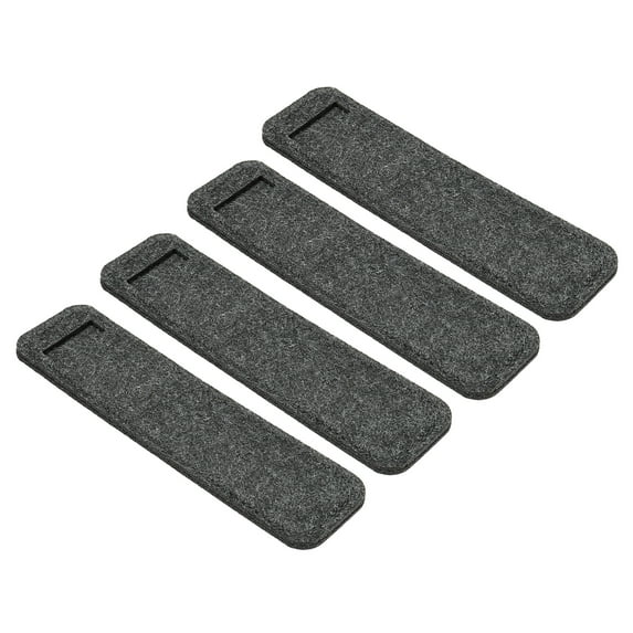 Uxcell Felt Pencil Case Mini Pen Pocket Protector Sleeve Pouch, Dark Gray 4 Pack