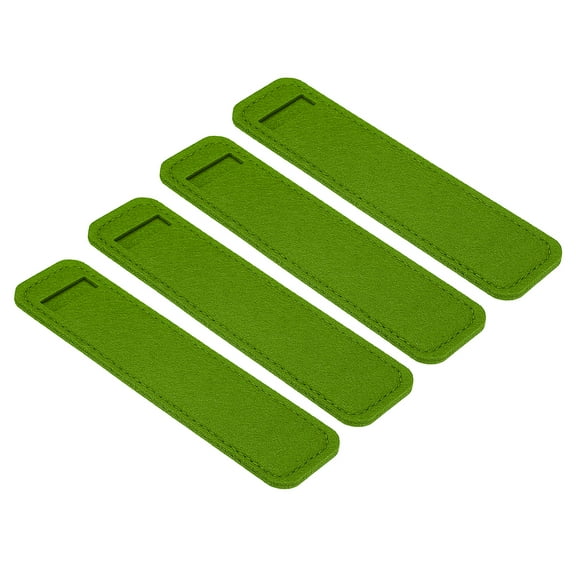Uxcell Felt Pencil Case Mini Pen Pocket Protector Sleeve Pouch, Green 4 Pack