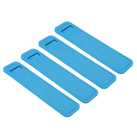 Uxcell Felt Pencil Case Mini Pen Pocket Protector Sleeve Pouch, Sky Blue 4 Pack