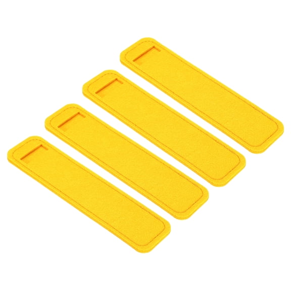 Uxcell Felt Pencil Case Mini Pen Pocket Protector Sleeve Pouch, Yellow 4 Pack