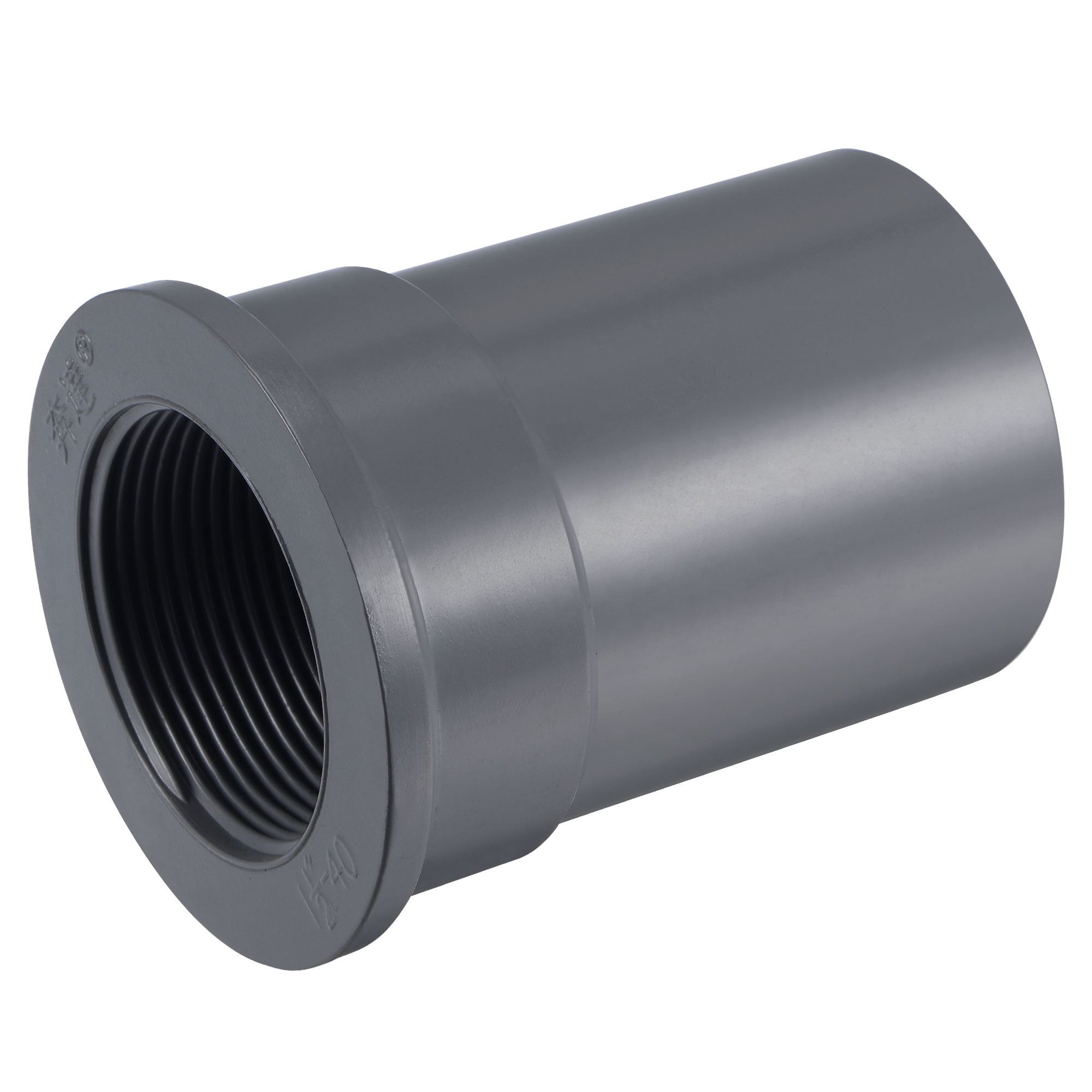 Uxcell Plug Fittings, G1 Thread, Flanged Adaptors Sealing Plugs With Gasket, For Water Tanks, Aquariums, Ponds, Pools, PVC, Black, Pack Of