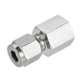 thumbnail image 1 of Uxcell Female Thread x Tube OD Compression Tube Fitting 304 Stainless Steel G1/4 x 1/4", 1 of 5
