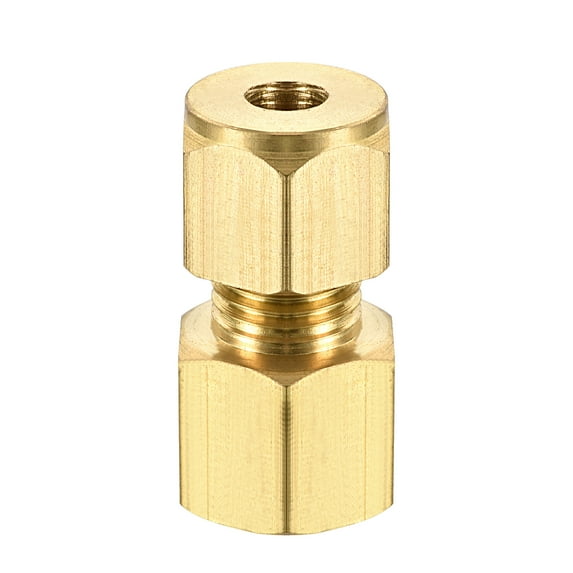 Uxcell Female Threads Tubes OD Brass Compression Tubes Fittings M12x1mm