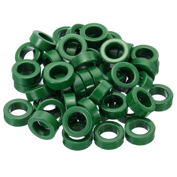 Uxcell Ferrite Toroid Core, Toroid Core 0.9"ODx0.6"IDx0.3"H Ferrite Rings, Green 20Pack