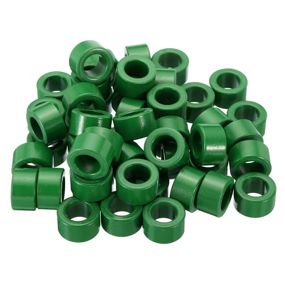 Uxcell Ferrite Toroid Core, Toroid Core 0.9"ODx0.6"IDx0.5"H Ferrite Rings, Green 50 Pack