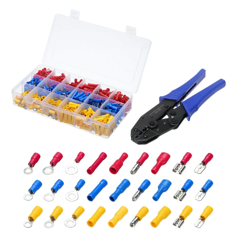 HEAVY DUTY RATCHET CRIMPING PLIER HEATSHRINK TYPE TERMINALS CABLE WIRE CRIMPER E - Foto 11