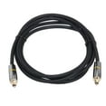 thumbnail image 1 of Uxcell Fiber Optic Audio Cable Braided Audio Optic Cable Nylon Metal 9.8 for TV DVD Black(Yellow Ring), 1 of 6