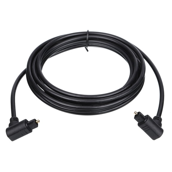 Uxcell Fiber Optic Audio Cable Double 90 Degree 9.8ft TOS Optical Link  Plastic for TV