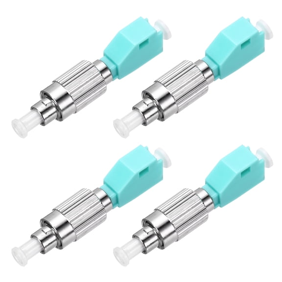 Uxcell Fiber Optic Coupler FC Male to LC Female OM3 Multi-Mode Simplex Converter 4 Pack